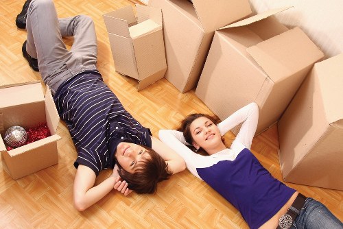 Local removal van transporting furniture in Southwark