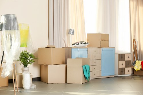 Packing boxes for a Southwark home move