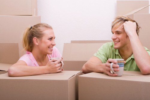 Furniture removals team handling a sofa move in Southwark