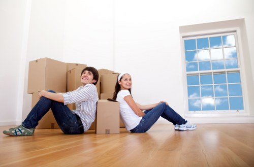 Packing and loading household items for a Southwark relocation