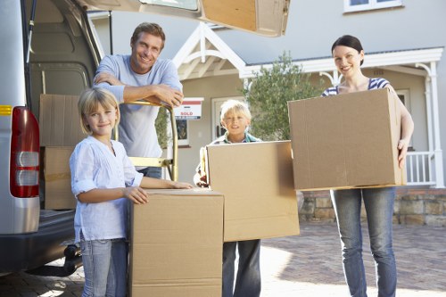 Professional packing materials prepared for a Southwark home move