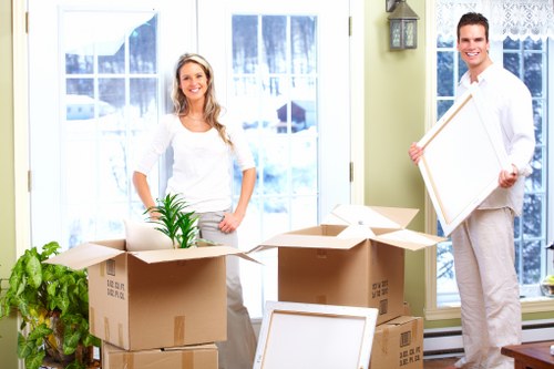 Packing and loading belongings for a student move in Southwark