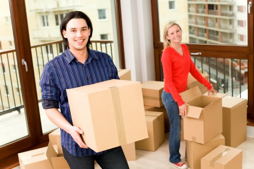 Careful loading of household items for a Southwark apartment relocation