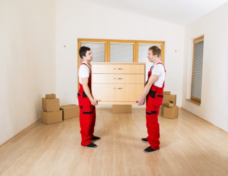 Moving boxes and furniture near Southwark apartments